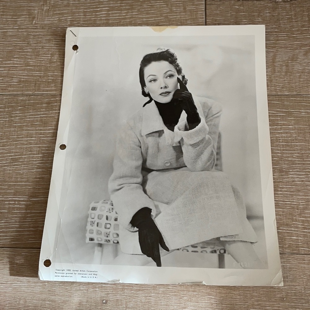 Vintage image Gene Tierney